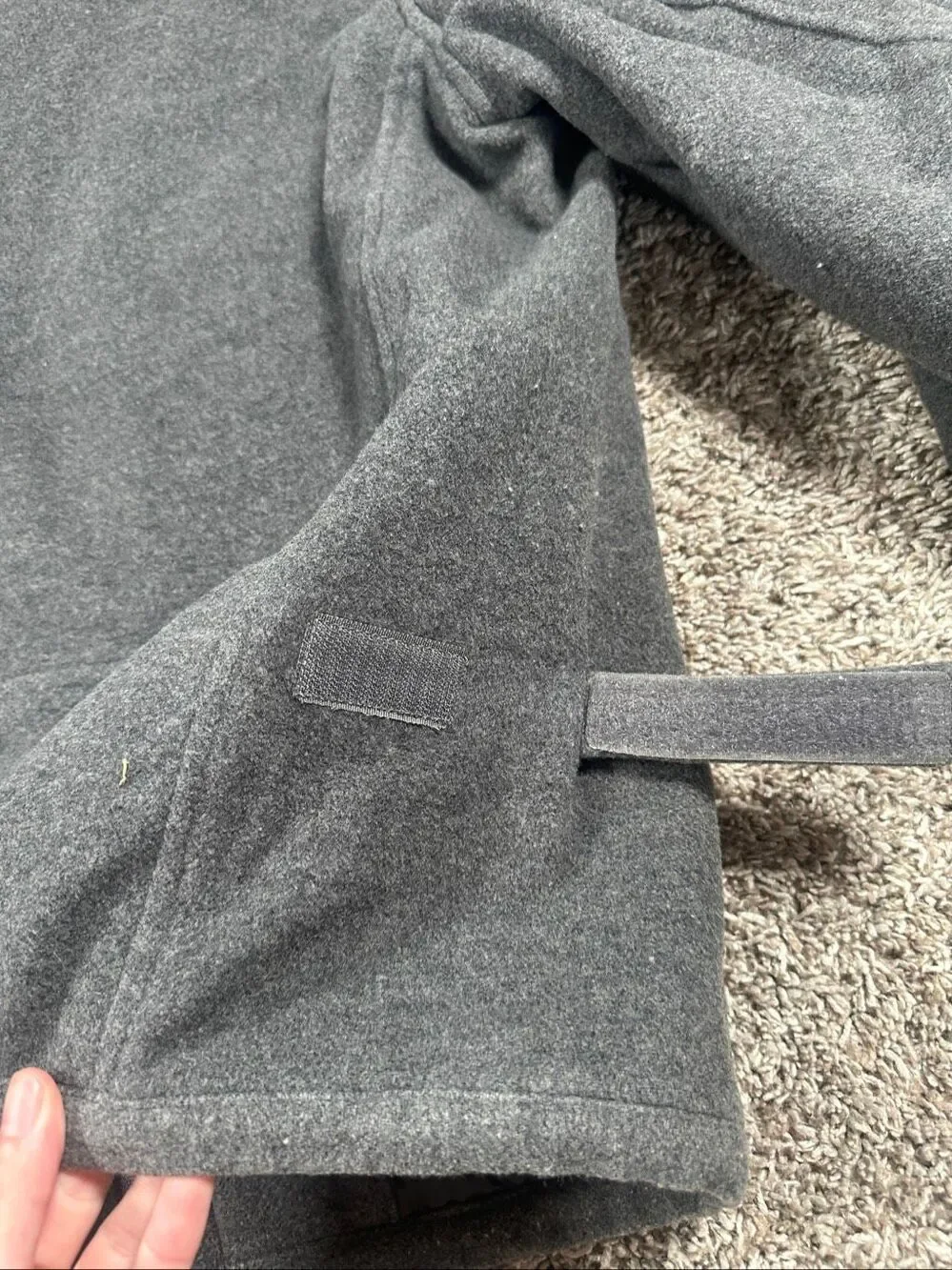 vintage y2k banana republic virgin wool cashmere gray zip up collar jacket men L